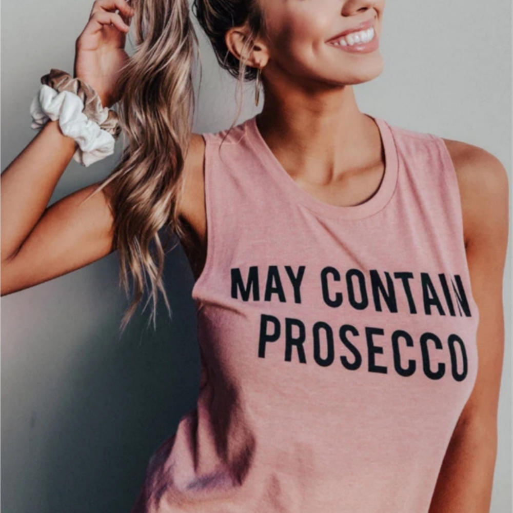 NEXT LEVEL Pink Sleeveless Graphic Stylish Top